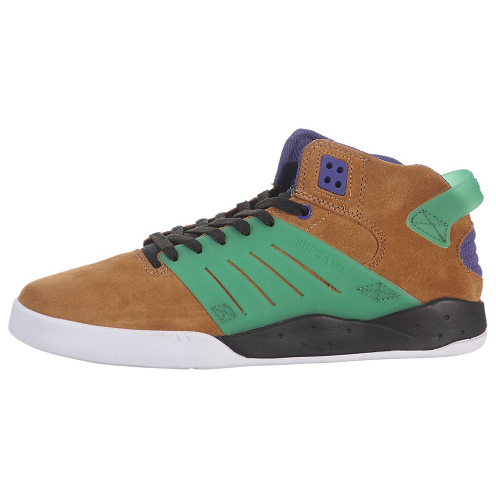 Chaussures de Skate Supra SkyTop III Marron Light Brown/Teal-Black-White Homme | DIN-67601302